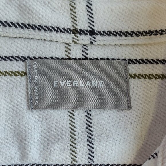 Everlane Men's Over-Shirt Plaid / Striped Button Up Long Sleeve Casual Large - Picture 6 of 8